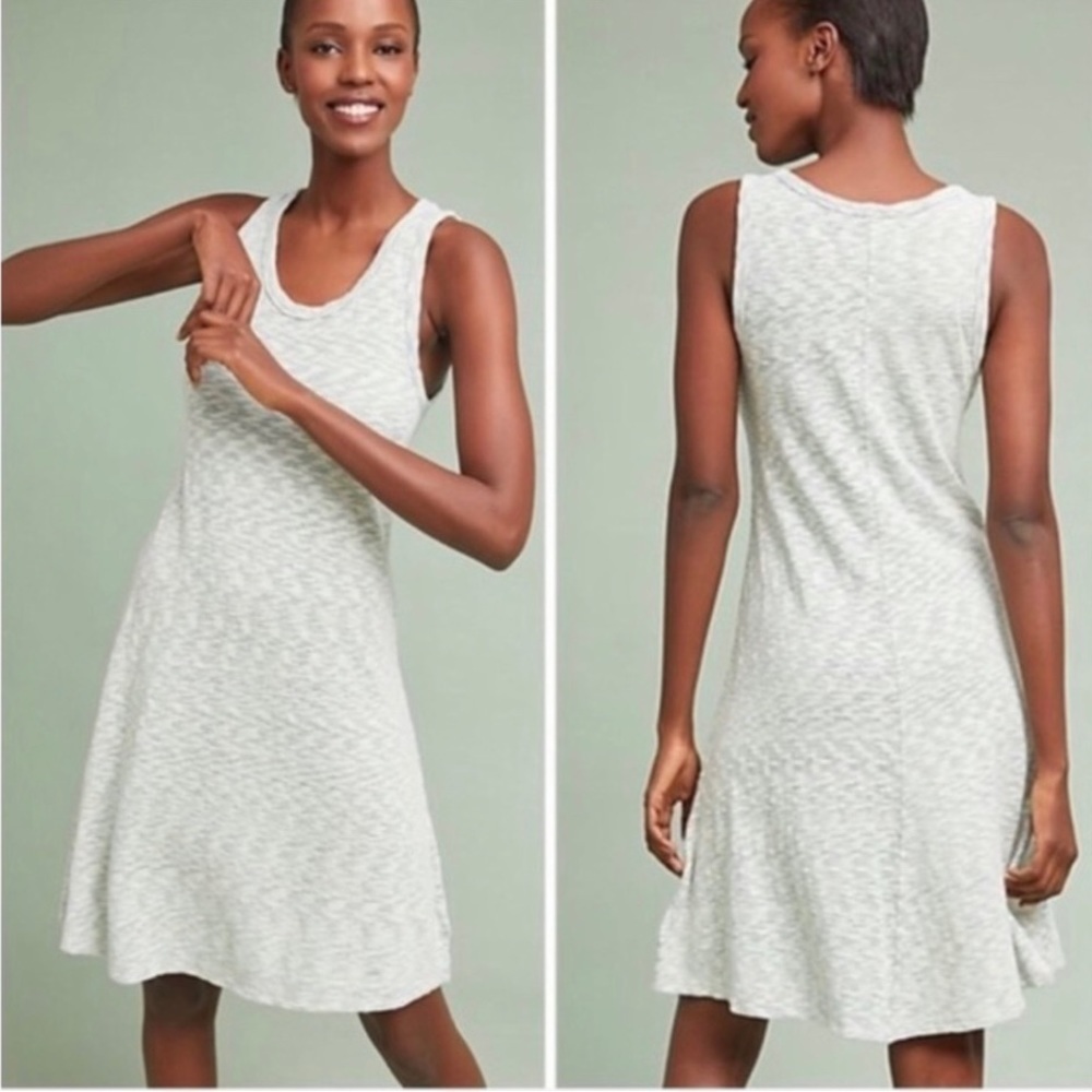Anthropologie Sol Angeles Spaced-Dyed Turquoise Sleeveless Dress